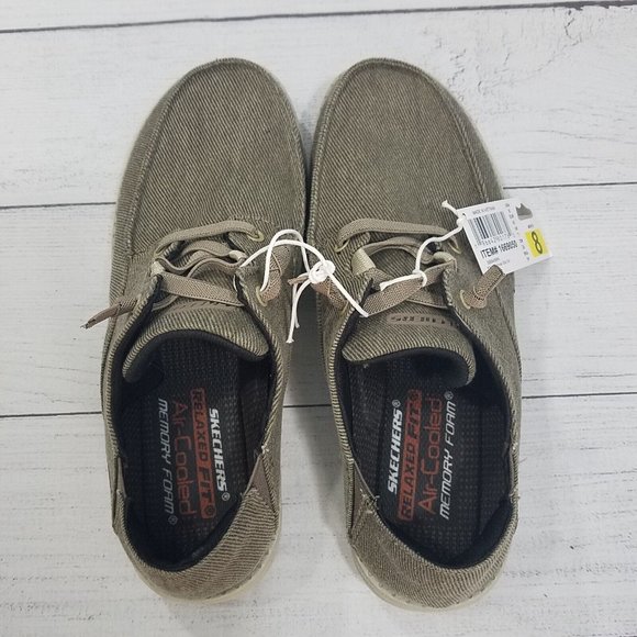 Skechers Melson Canvas Slip On Memory Foam Shoes Mens Size 8 main image 5